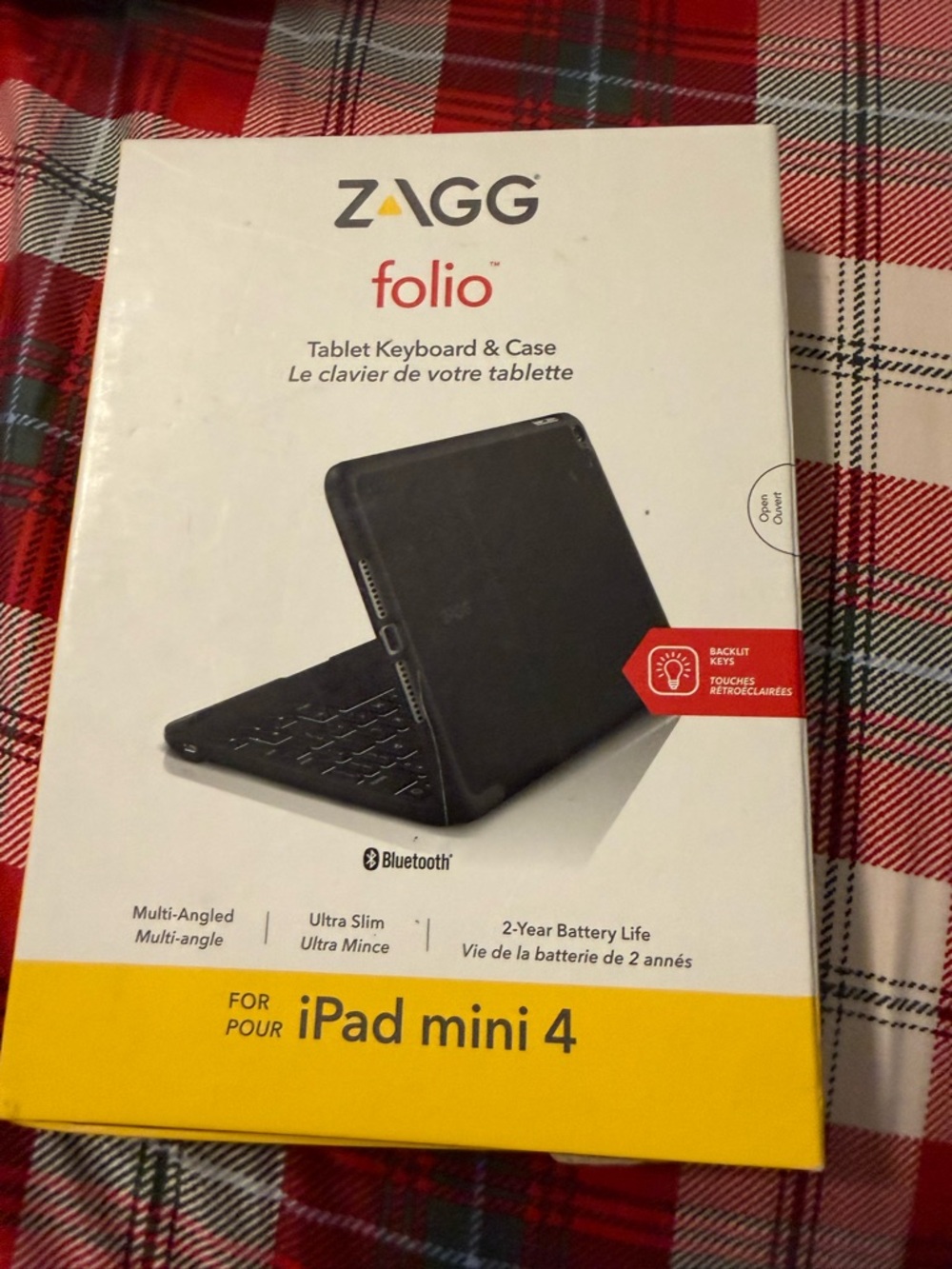 ZAGG Folio Bluetooth Keyboard Case for iPad mini 4 - Black